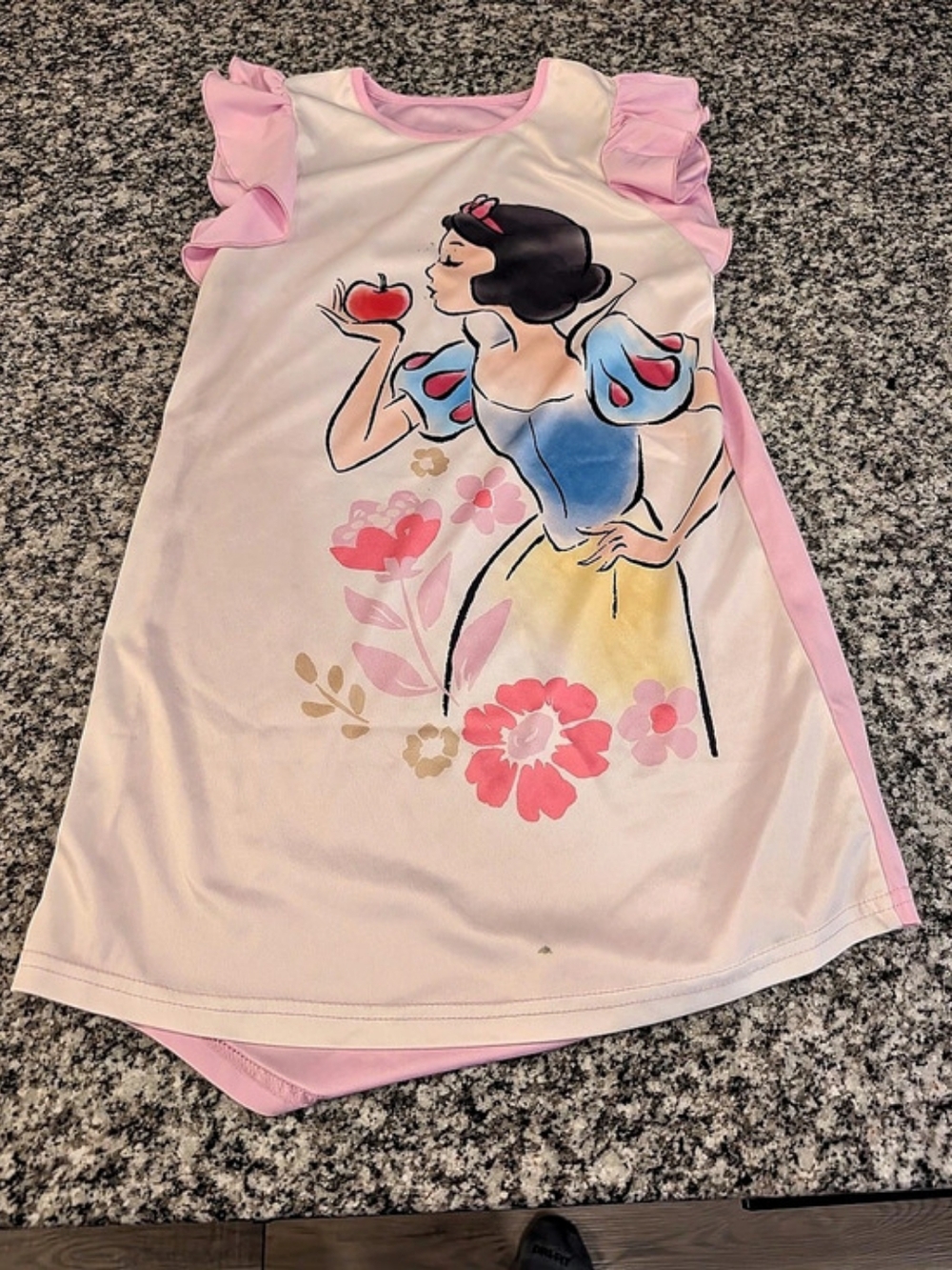 Princess Girls Graphic Dress in Pink & White